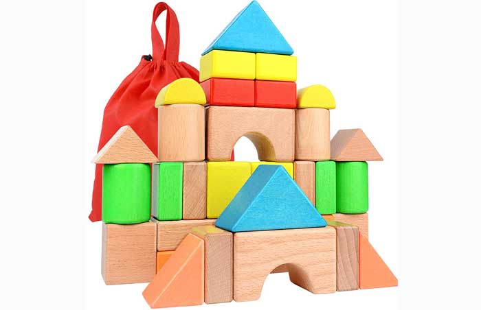 Wooden toy logos & blocks