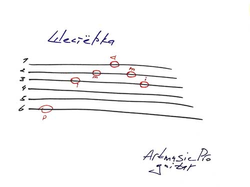 Гитарный перебор "Шестерка"