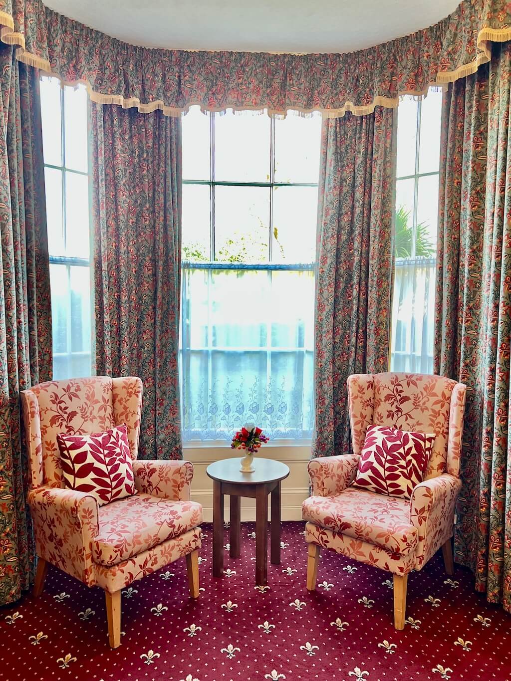 Chairs in front of the window
