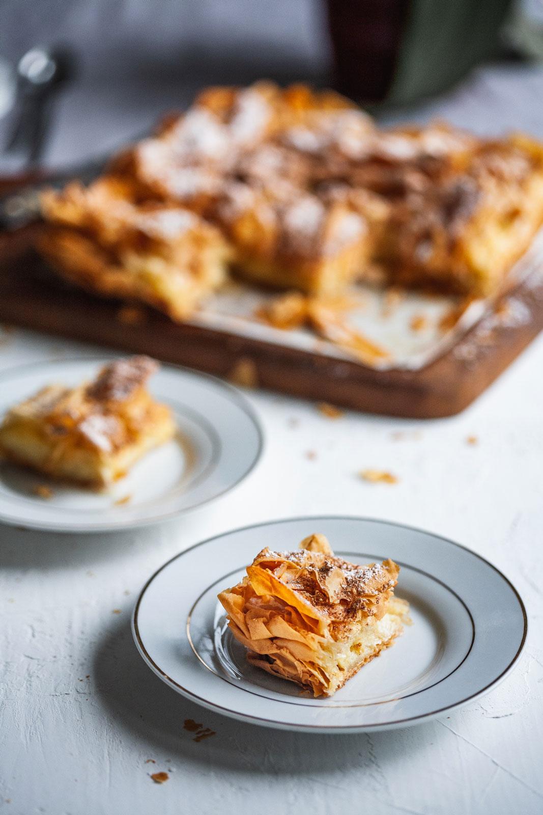 Pastel de natillas al estilo griego