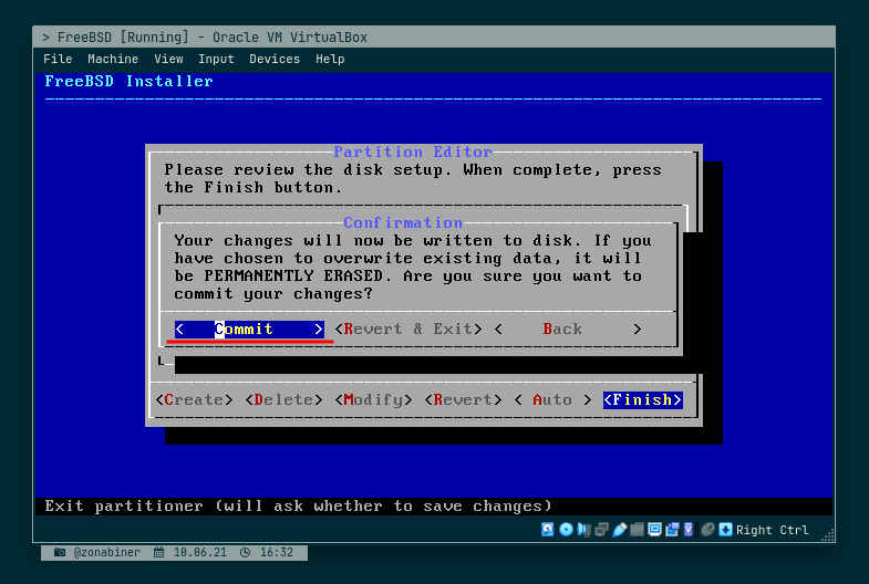 Apply change for disk partition Apply change for disk partition