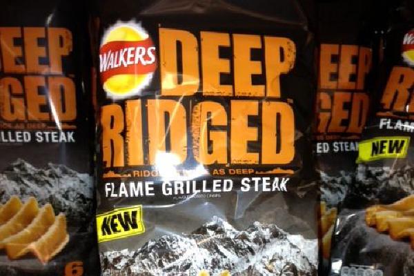 image from Walkers Deep Ridged Flame Grilled Steak Crisps