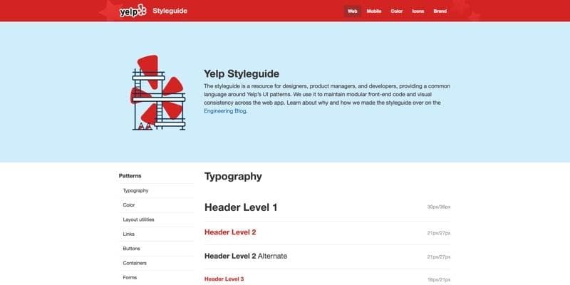 Yelp Styleguide