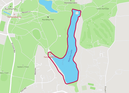 Waterloo Lake run route map card image
