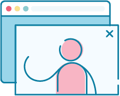 A browser and a video in picture in picture mode