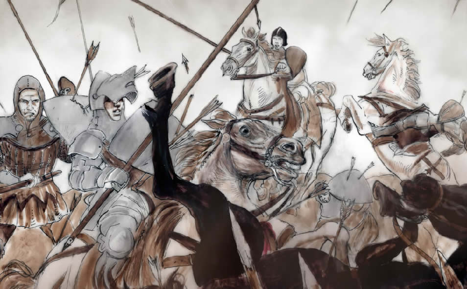 Storyboard animatique, Chevaliers pris au piège durant la bataille