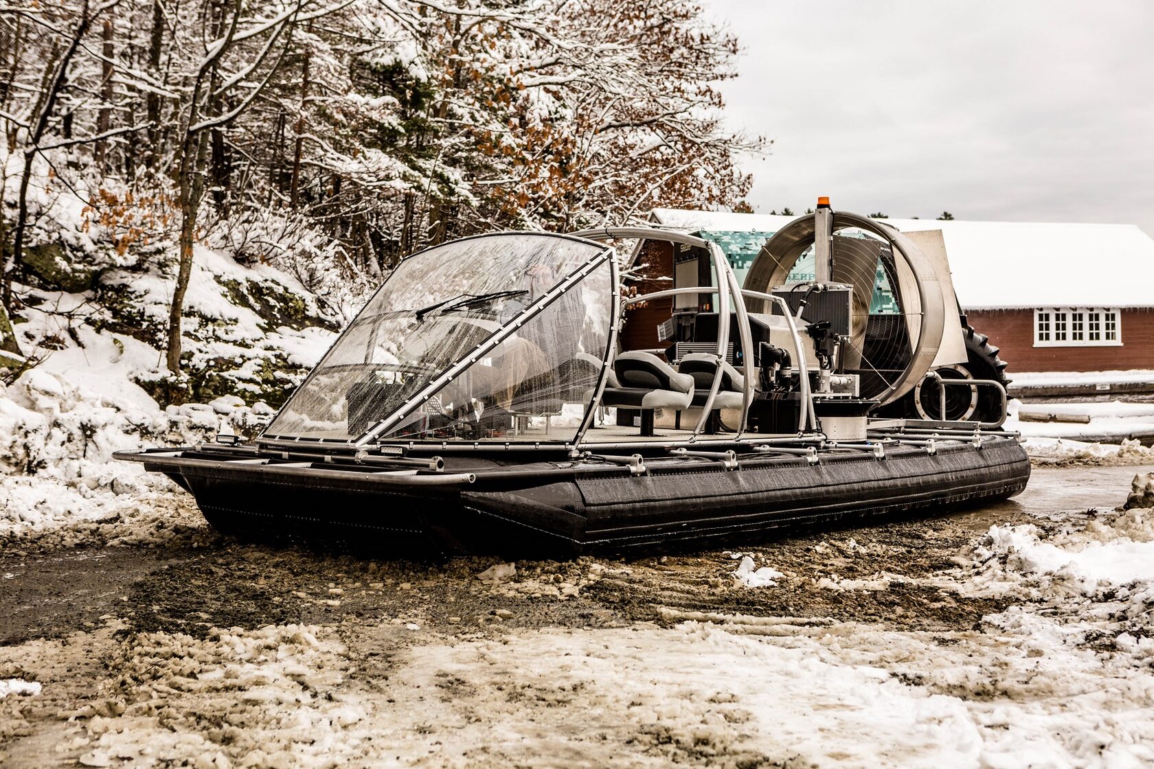 ATASD hovercraft airboat trials with SHERP ATV
