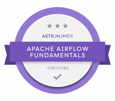 Astronomer Apache Airflow Fundamentals Certification badge