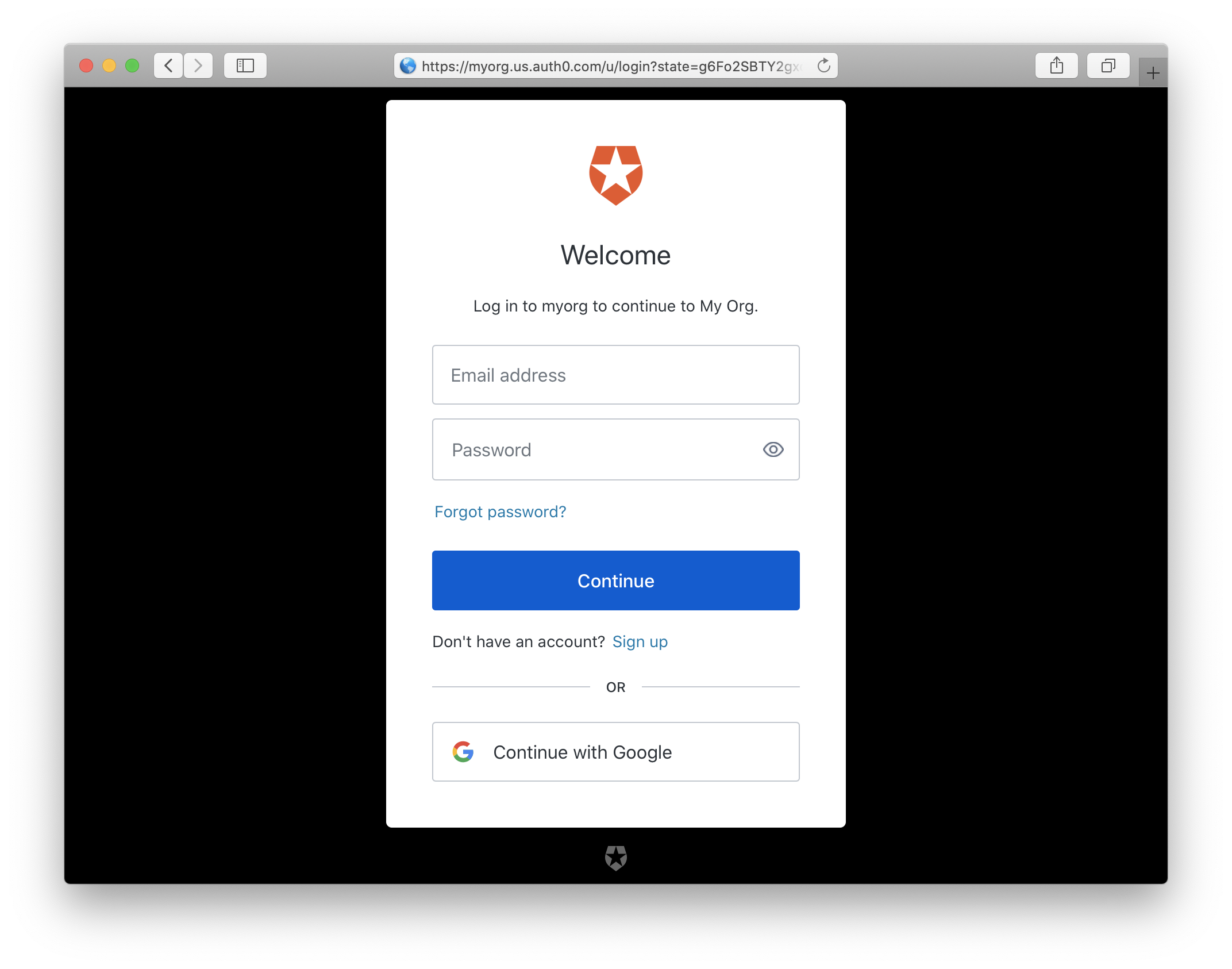 Authenticate users using Auth0 Universal Login page
