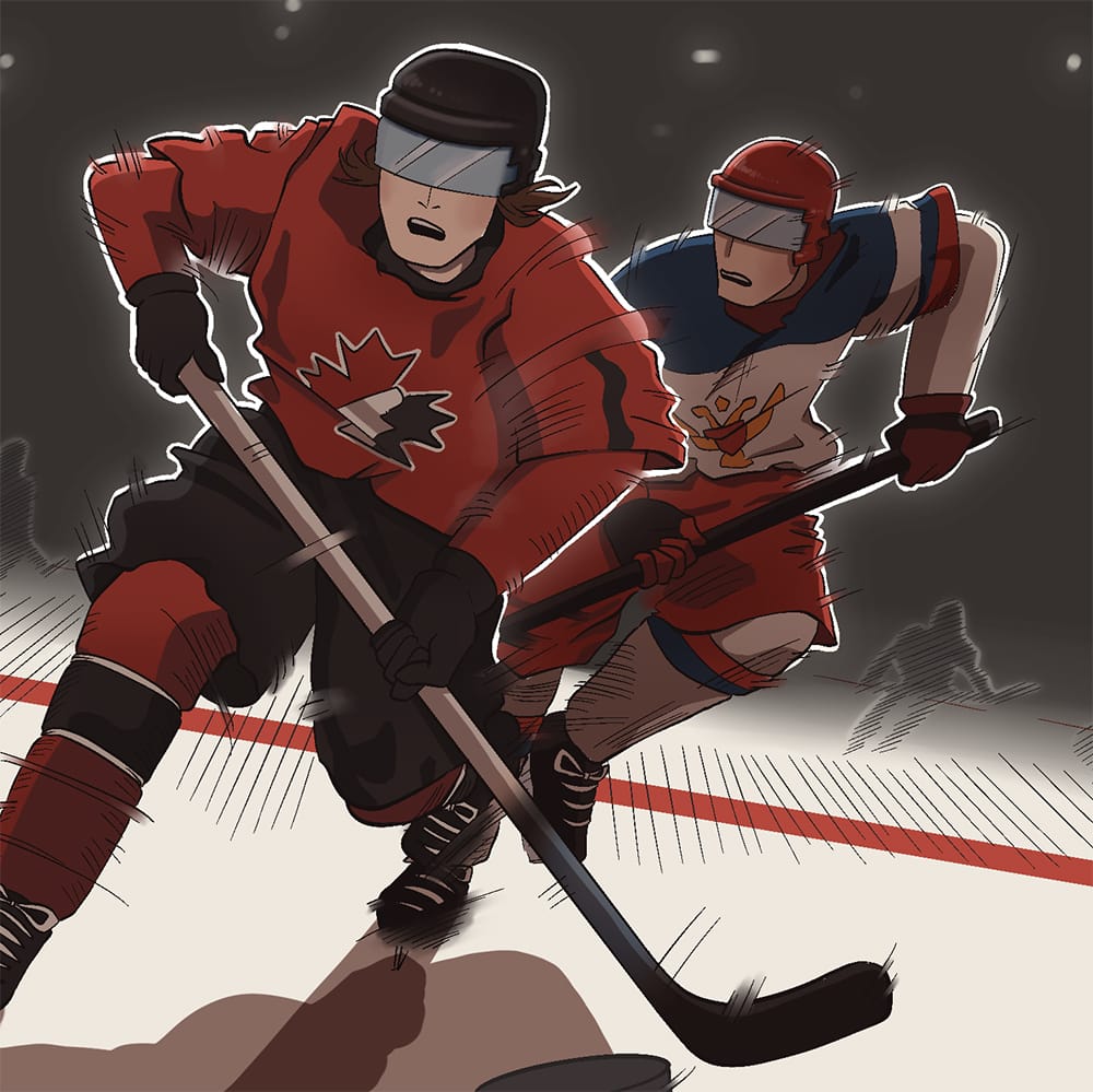 An icon representing Hockey in After Effects motion illustration