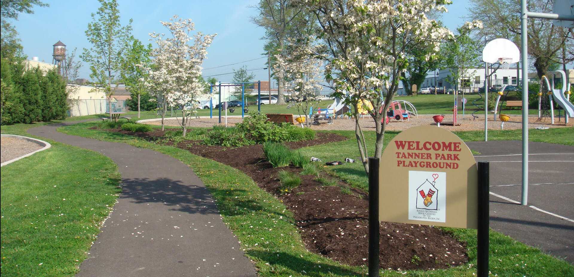 wide view of Tanner Park from entrance