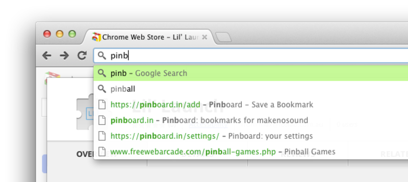 Default search in the Omnibox.