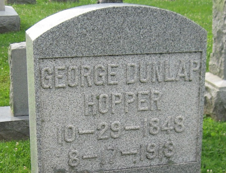 “George Dunlap Hopper’s Gravestone”