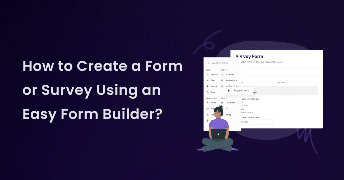 Cover image for the blog, "How to create a form or survey using form builder"