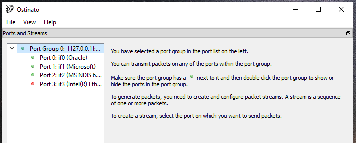 Port Group Screen (draft A)