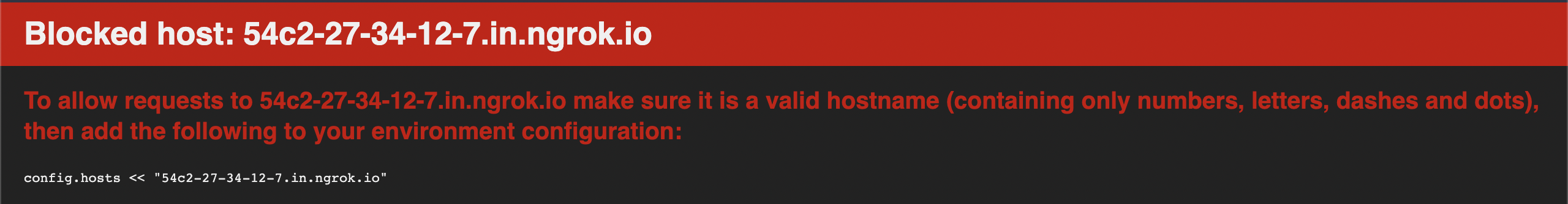 Blocked host error in Rails