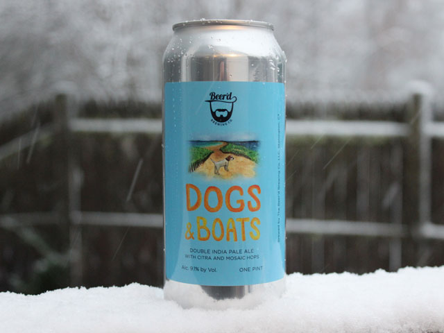 Dogs & Boats, a Double IPA brewed by Beer'd Brewing Company