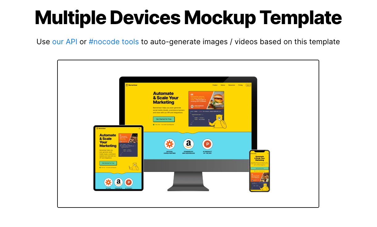 Multiple Devices Mockup Template