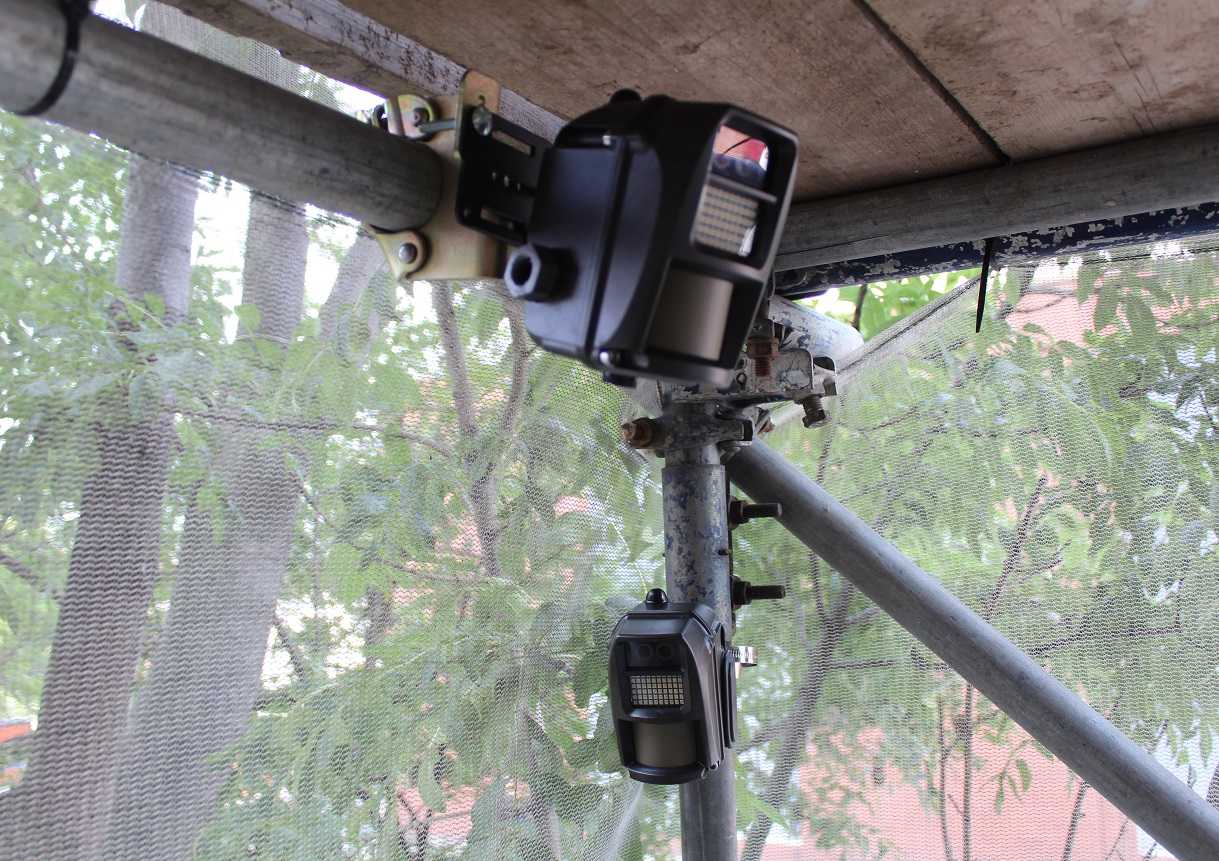 4G Wireless battery CCTV system on scaffolding