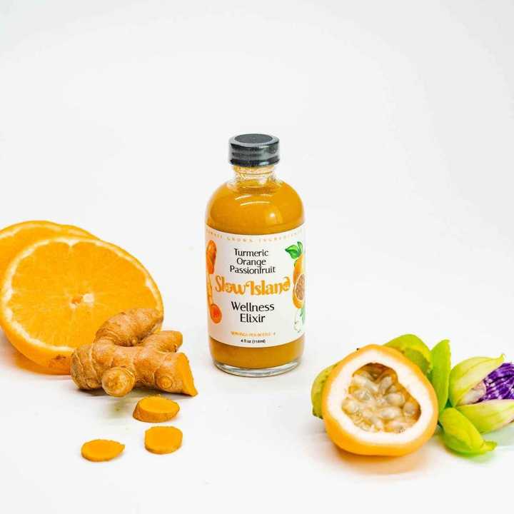 Slow Island | Turmeric Orange Passion Fruit Elixir