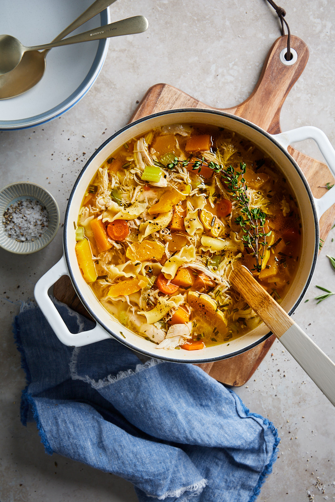 Rosemary and Squash Chicken Soup