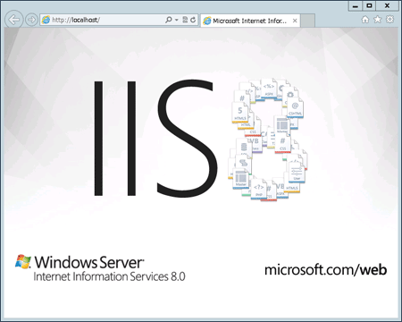 「IIS 8.0」画面
