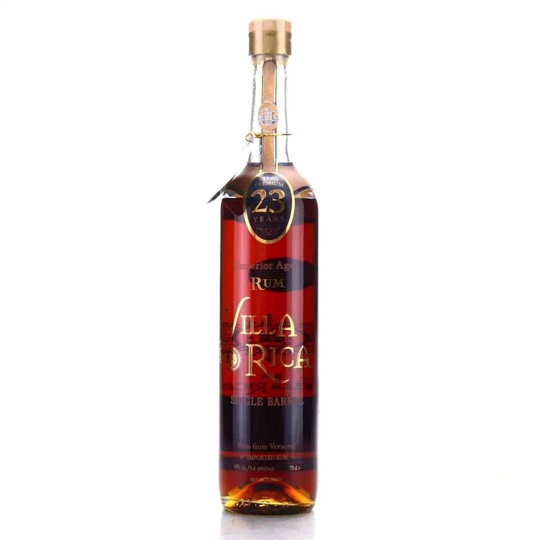 Image of the front of the bottle of the rum Villa Rica Single Barrel Rum