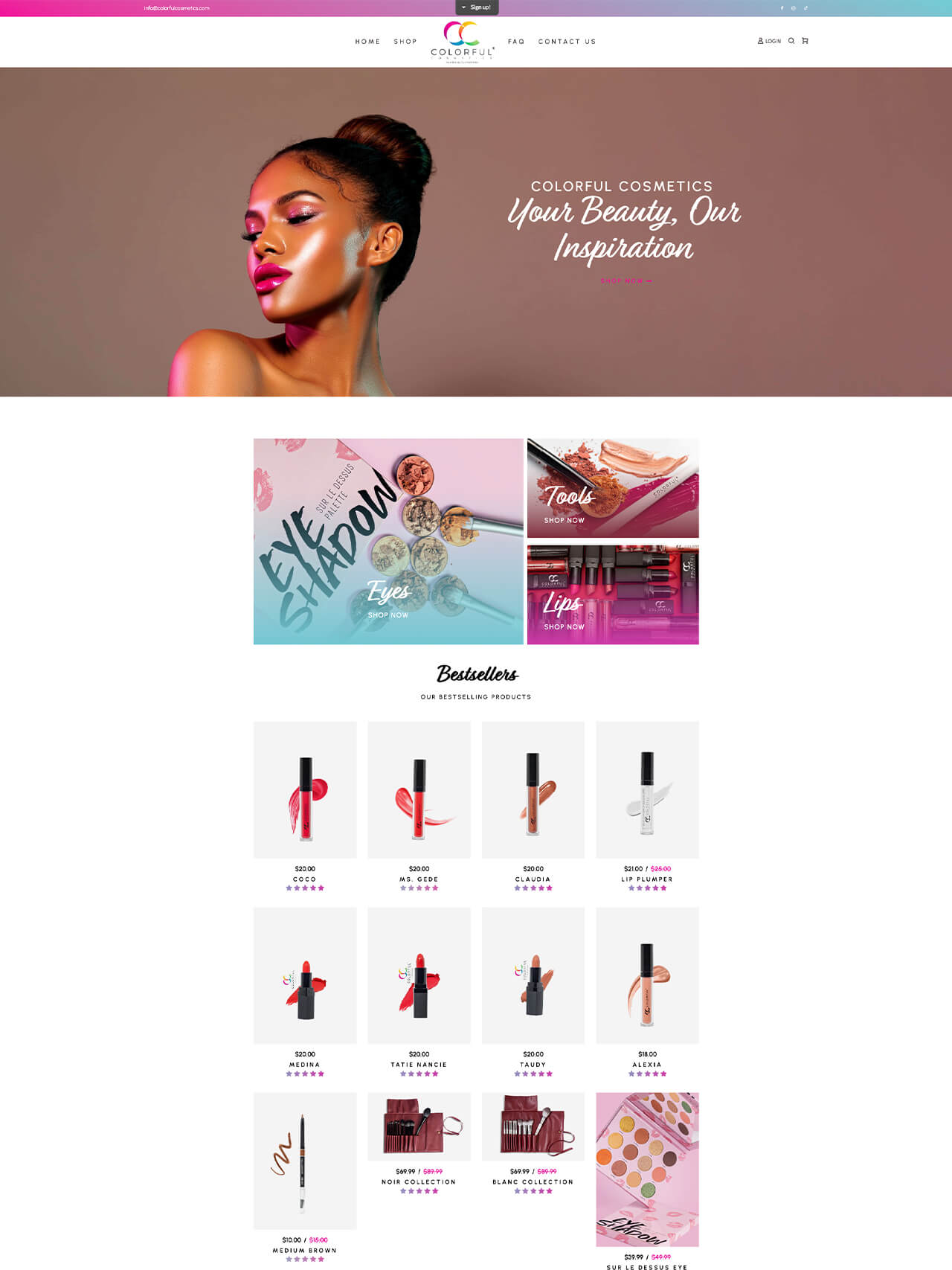Colorful Cosmetics Website