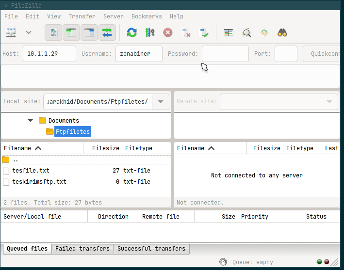 Download file dari server menggunakan SCP Download file dari server menggunakan SCP
