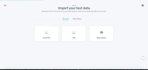 Model builder: a Twitter adatok importálásának lépése Excel vagy CSV fájl feltöltésével