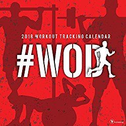 2018 #WOD Workout of the Day Fitness Tracking Wall Calendar - For Crossfit or Running