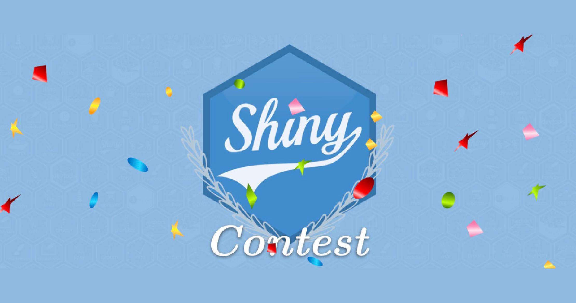 Thumbnail Shiny contest logo with confetti