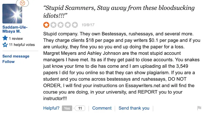 writers who works at essaymama.com are underpaid - review from sitejabber