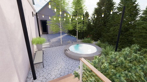 In-ground hot tub from tilly design
