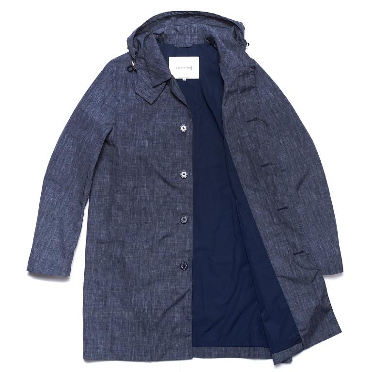 Nylon denim mac