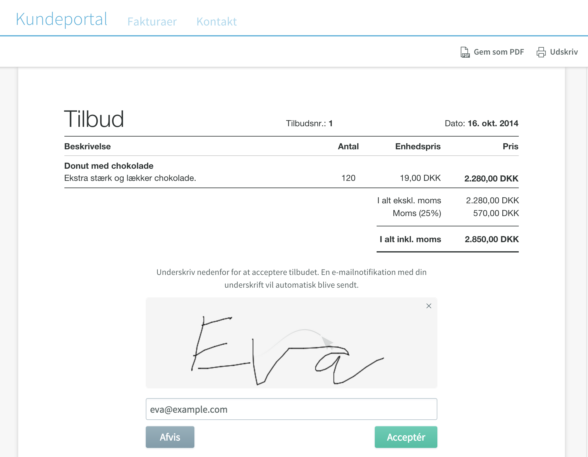 send dit tilbud