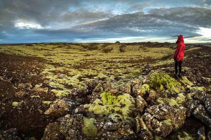 Lava, Landschaft, Mensch, Island