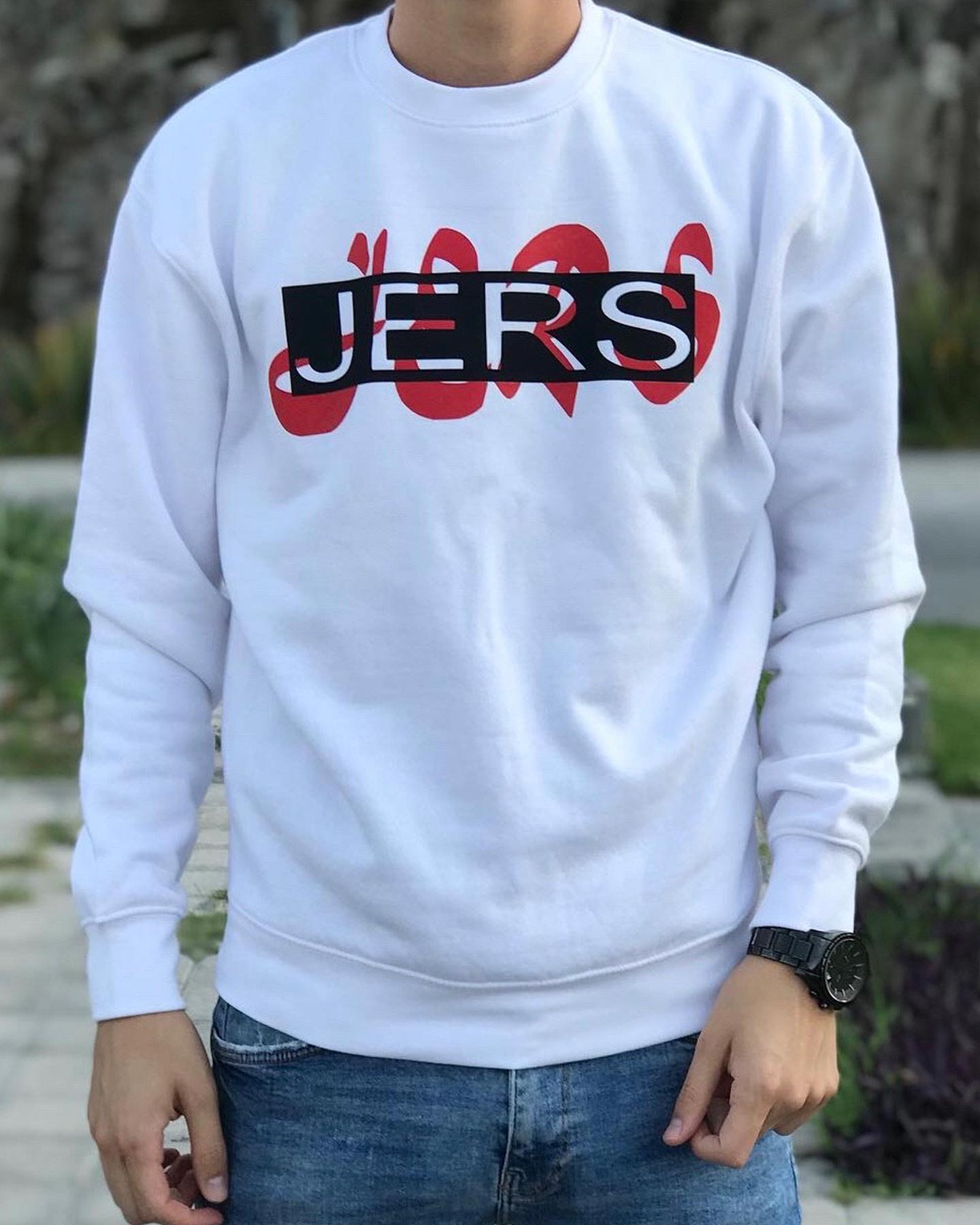 Sudadera JERS Tipografía Roja