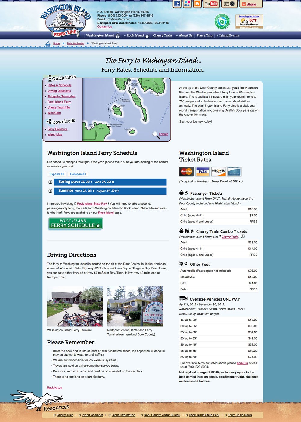 Washington Island Ferry Website 1