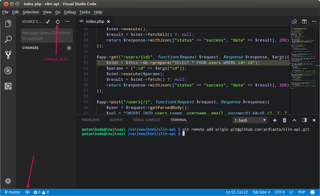 Menambahkan Remote Repositori