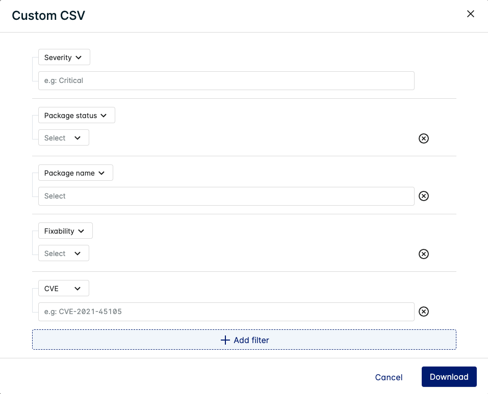 Custom CSV Options for Host Vulnerability