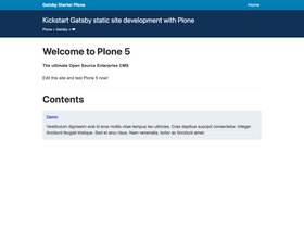 Gatsby Starter Plone screenshot