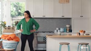 A quick and relatable ad involving Myf Warhurst and a fitted sheet.