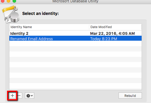 outlook 2011 for mac microsoft database utility