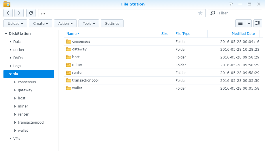Sia generated folders