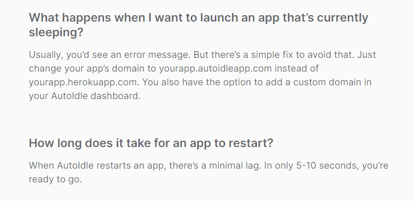 SaaS Landing Page Tips with Josh Garofalo: Screenshot of Autoidle copy using negative language