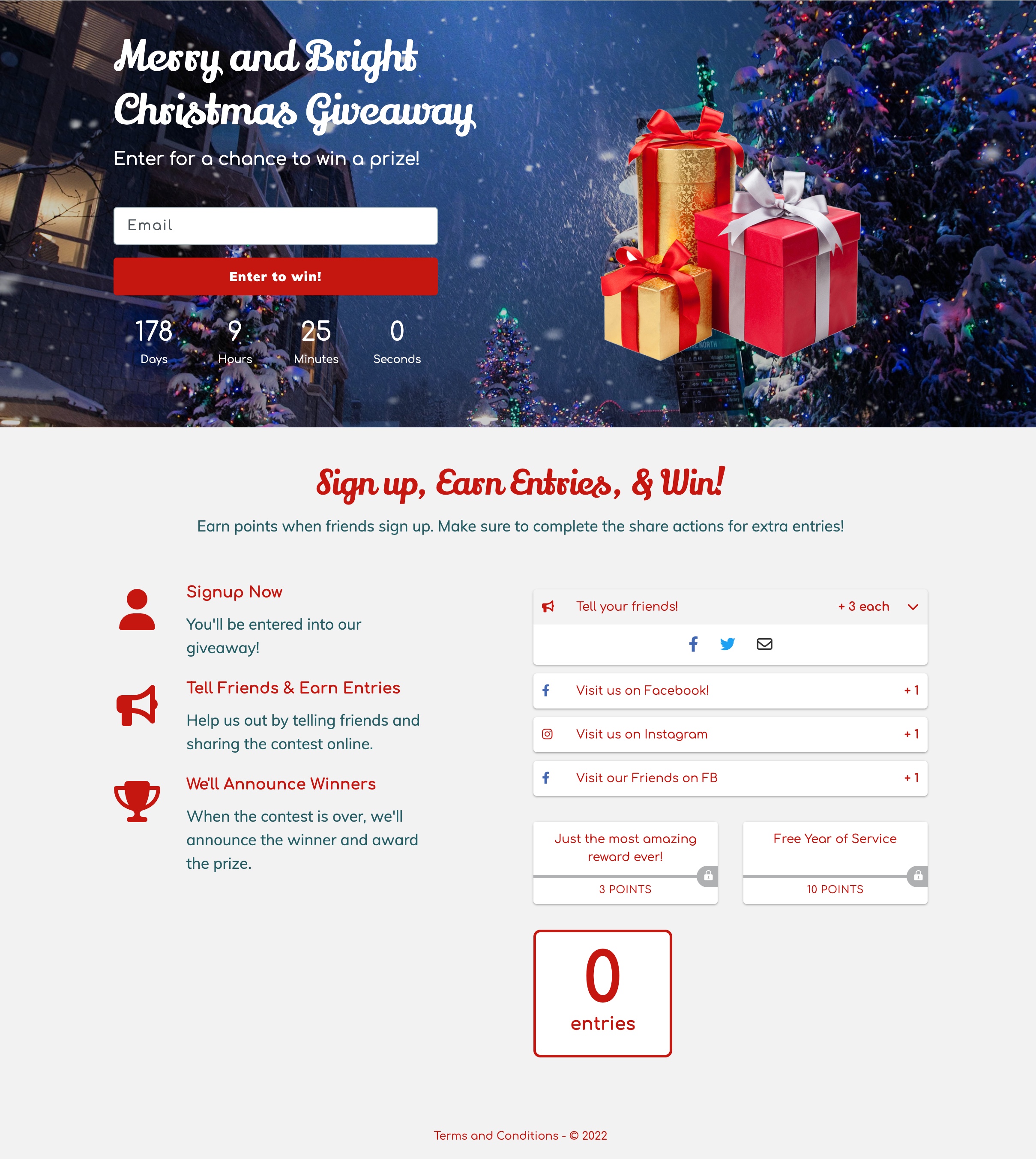 Christmas giveaway template