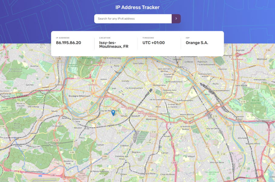 Ip address tracker