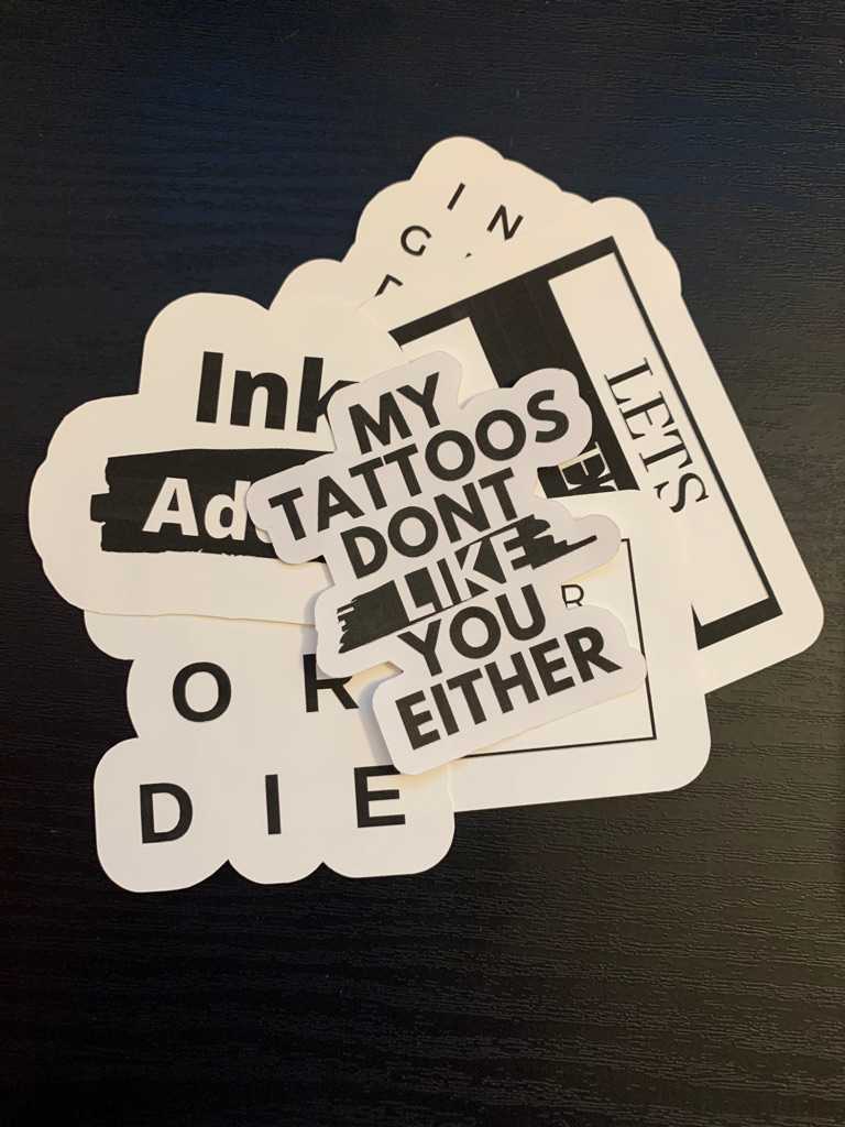 5 pack or 10 pack of our Ink'd Era stickers (Random assortment)