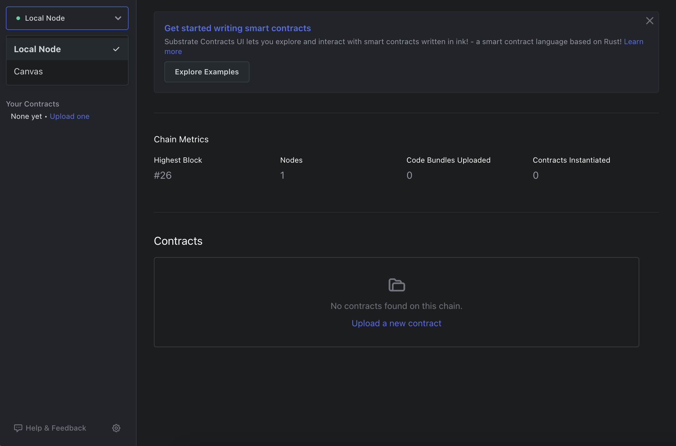 Connect to local node